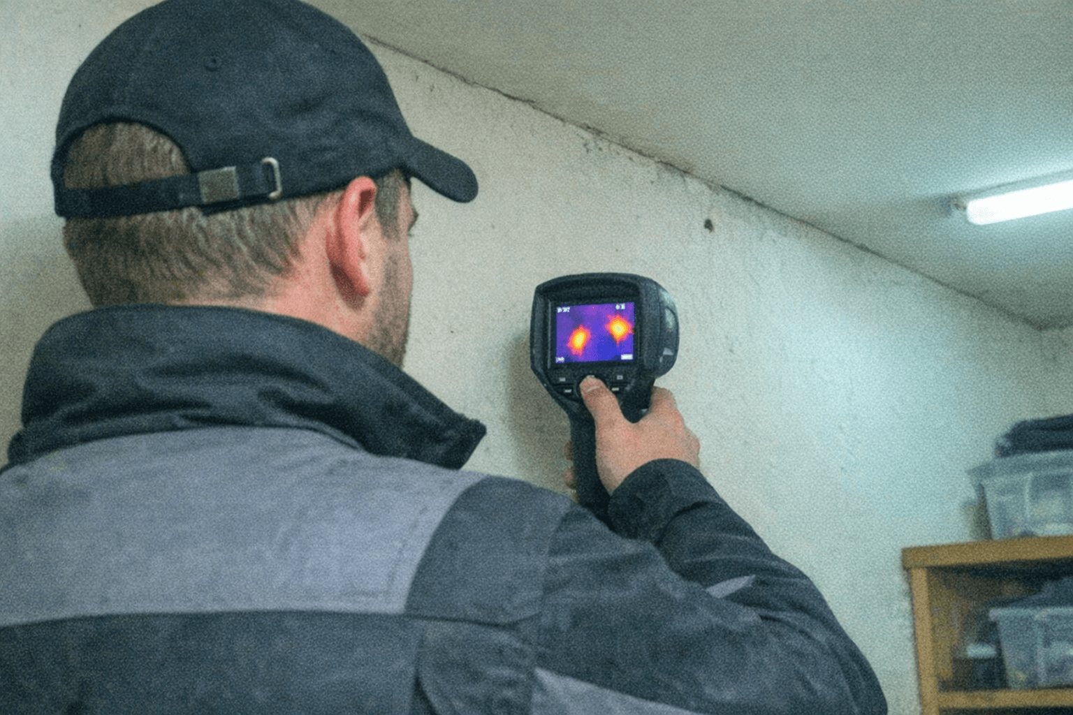 Einsatz von Wärmebildkameras bei der Befallsermittlung.