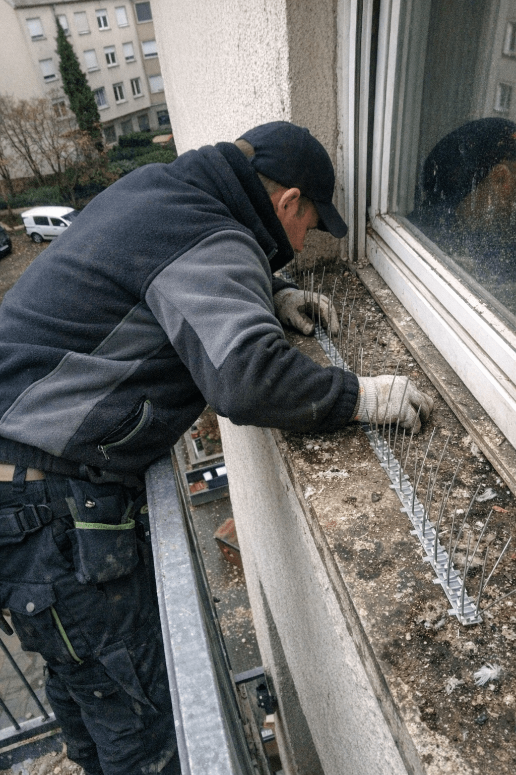 Spezialist bei der Taubenabwehr und Installation von Netzen.